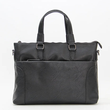 14 4-Inch Computer Bag Pu Leather Patchwork Simple Men S Casual Handbag Travel Business Waterproof