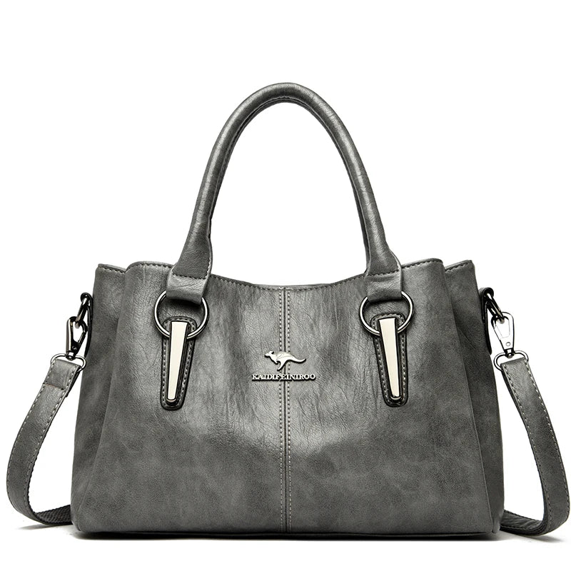 Genuine Leather Women's Handbag – Shoulder & Crossbody Tote