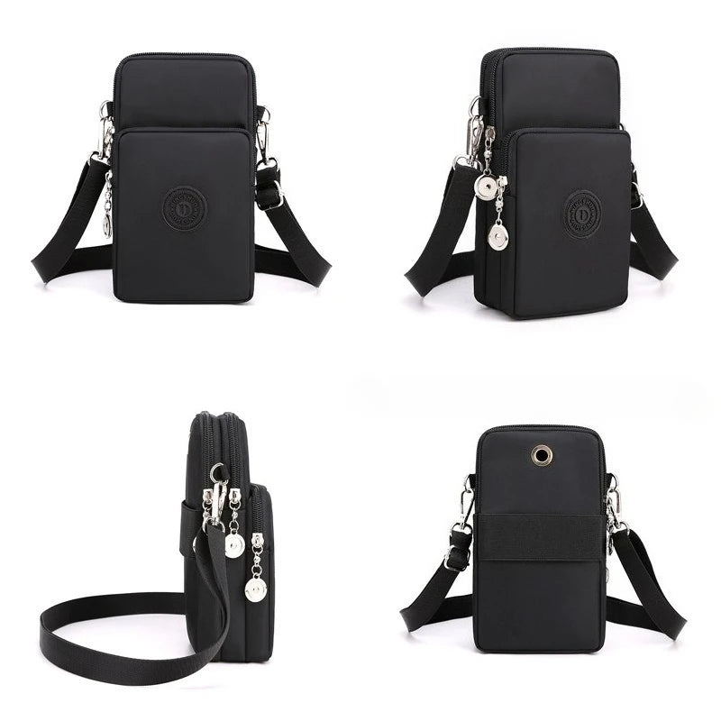 Crossbody Phone Bag with Headphone Hole & Adjustable Strap