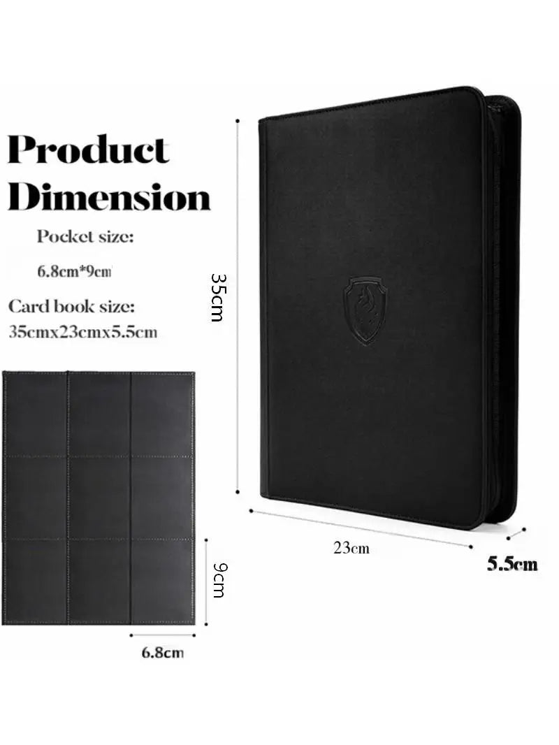 9 Pocket Zipper Card Binder 360 Slots Premium Pu Cover Durable Side Loading Trading Holder Tcg