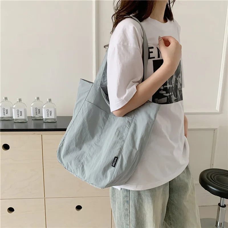 Nylon Women Shoulder Bag Large Capacity Shopping Bags Lightweight Versatile Tote Crossbody Bolsos