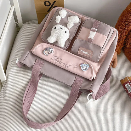 Student Remedial Hand Carrying Book Bag Class Canvas Lesson Slant Across One Shoulder