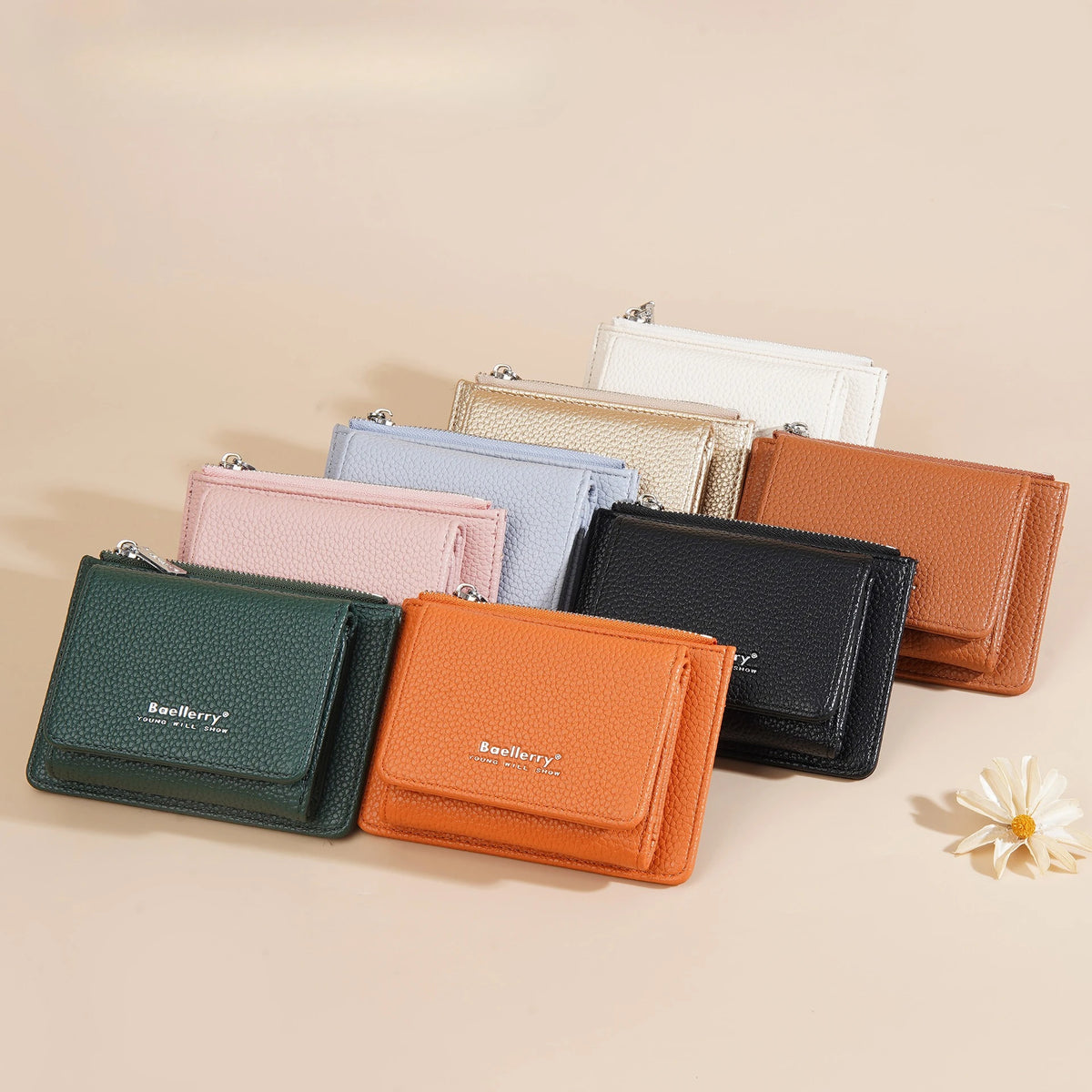 Three-Fold Buckle Women S Multi-Functional Multi-Slot