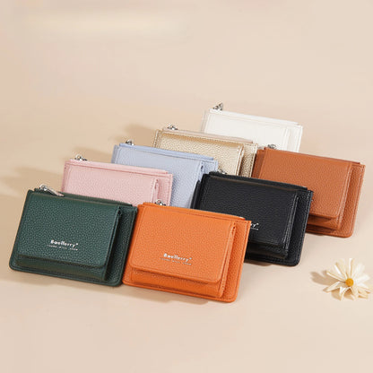 Three-Fold Buckle Women S Multi-Functional Multi-Slot