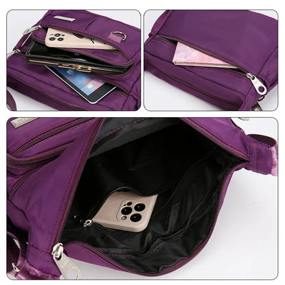Women S Crossbody Bag Waterproof Oxford Fabric Backpack Crossbody Single-Shoulder Bag - Waterproof