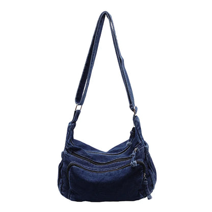 Denim Women S Large-Capacity Casual Crossbody Bag Student Commuting Tote Bag Crossbody