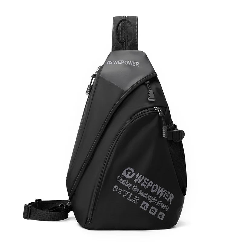 Outdoor Commuting Travel Multi-Function One Shoulder Sling Men Large Capacity Waterproof Chest Bag