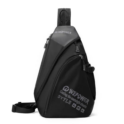 Outdoor Commuting Travel Multi-Function One Shoulder Sling Men Large Capacity Waterproof Chest Bag