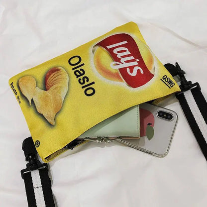 Potato Chip Crossbody Bag – Funny Novelty Shoulder Bag