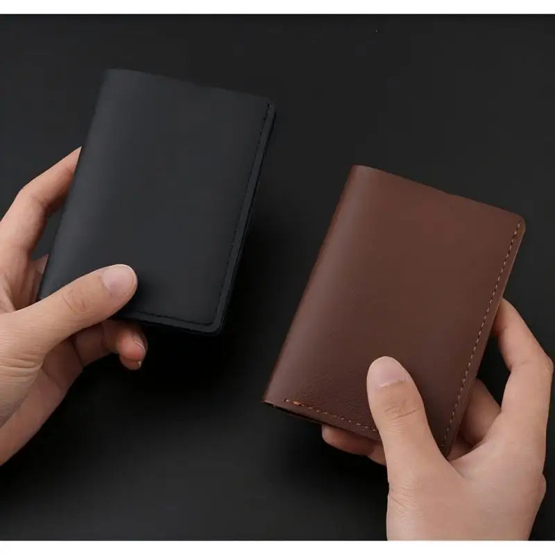 Homefish Solid Color Pu Leather Small Wallet Short Simple Women S Purse Buttons Ultra Thin Credit
