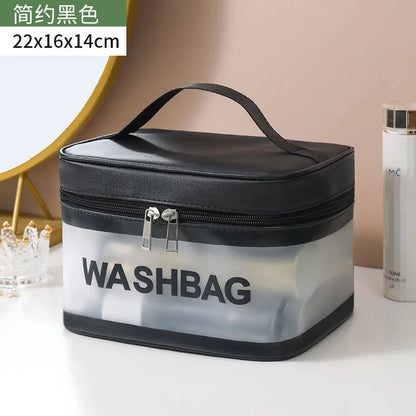 Waterproof Makeup Bag Portable Large Capacity Transparent Colorful Toiletries Travel Cosmetics