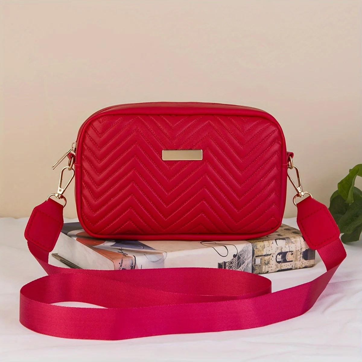 Quilted Crossbody Bag Small PU Leather Shoulder Purse