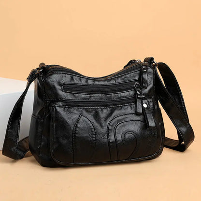 Pu Women S Cross Body Bag Soft Leather Large Capacity Multifunctional Shoulder - Soft
