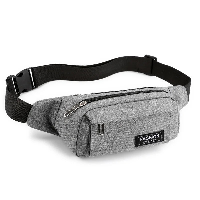 Multifunctional Waist Bag Men Waterproof Nylon Cloth Running Mobile Phone Storage Wear - Resistant
