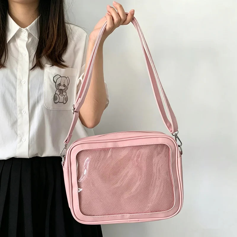 Clear Window Ita Bag Crossbody Shoulder Bag for Girls
