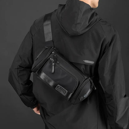 Outdoor Sports Large Capacity Waist Bag Waterproof Multi-Function Crossbody Wear Resistant Chest
