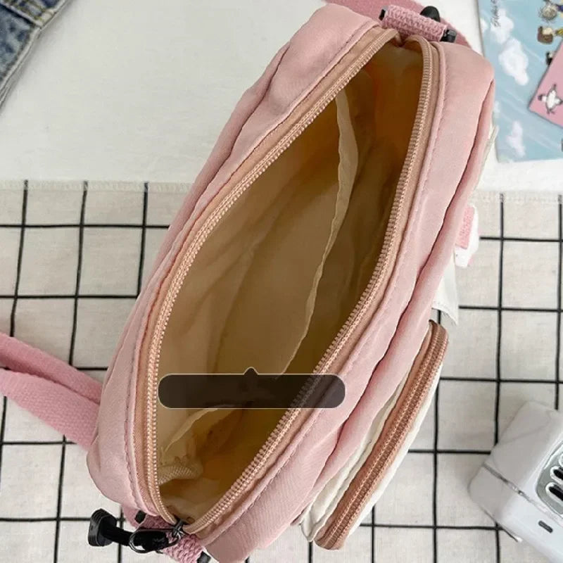 Kawaii Canvas Crossbody Bag for Women & Girls