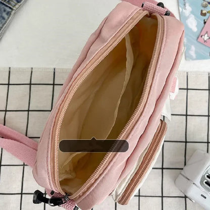 Kawaii Canvas Crossbody Bag for Women & Girls