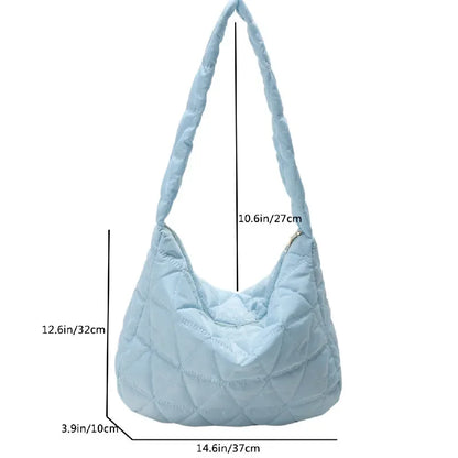 Puffer Quilted Crossbody Bag – Large Capacity Hobo Shoulder Bag
