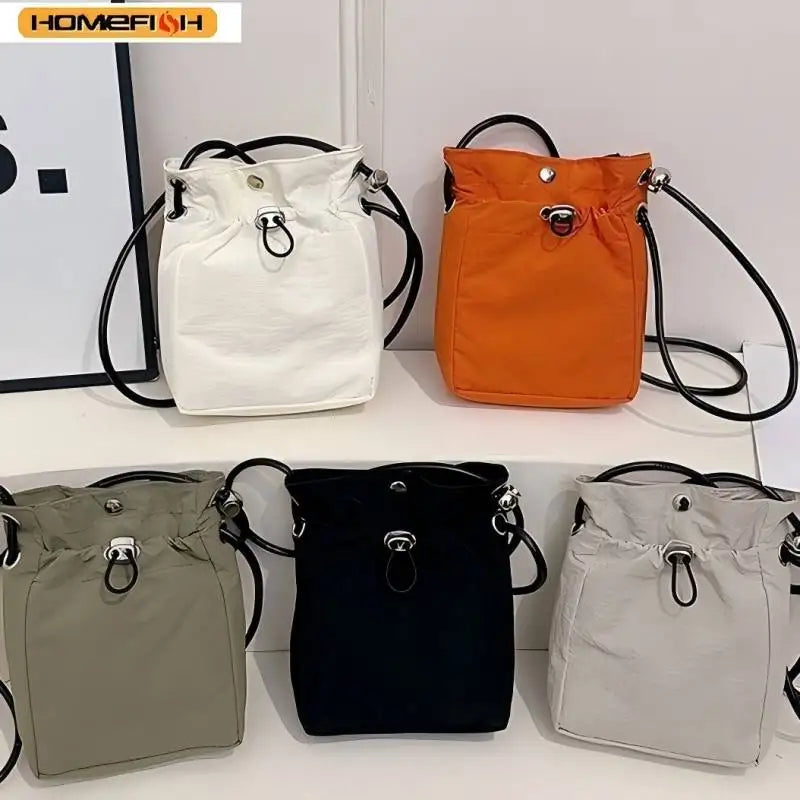 Homefish Nylon Crossbody Bag Soft Mini Phone Wallet Multifunctional Square Shoulder Purse Messenger