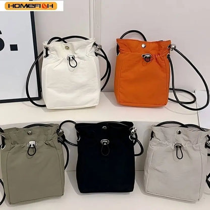 Homefish Nylon Crossbody Bag Soft Mini Phone Wallet Multifunctional Square Shoulder Purse Messenger