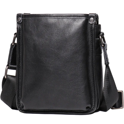 Retro Fashionable Men S Square Cowhide Single-Shoulder Bag Women Genuine Leather Crossbody