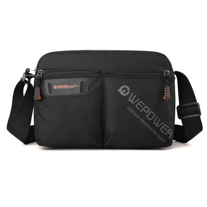Casual Men S One Shoulder Sling Large Capacity Canvas Waterproof Bag - Waterproof
