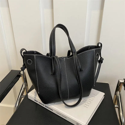 PU Leather Wing Tote Bag – Large Capacity Women's Shoulder Bag