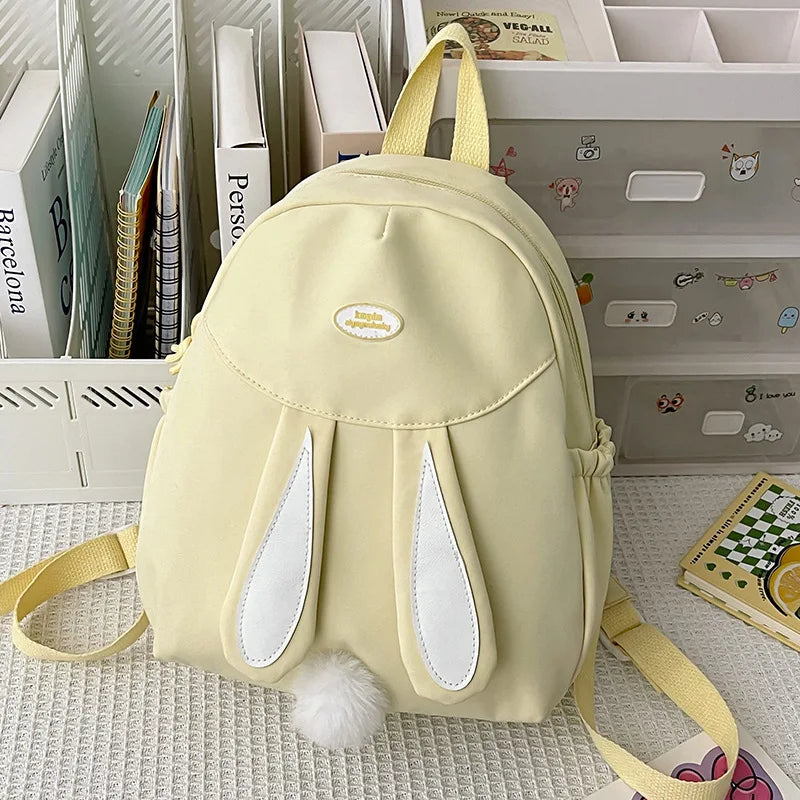 Cute Girl Backpack Student School Schoolbag Simple Everything Bunny Kawaii