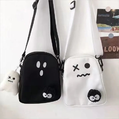 Kawaii Crossbody Bag – Cute Cartoon Canvas Messenger Bag for Women
