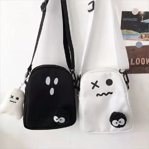 Kawaii Crossbody Bag – Cute Cartoon Canvas Messenger Bag for Women