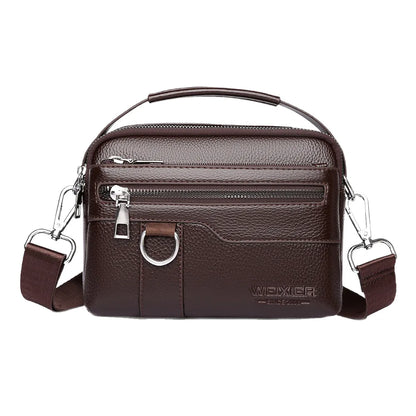 Men S Multi-Functional Crossbody Single-Shoulder Bag Large Capacity Zipper Hand-Held Waterproof