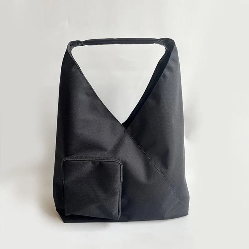 Canvas Tote Bag for Women – Large Capacity Triangle Shoulder Bag for Work