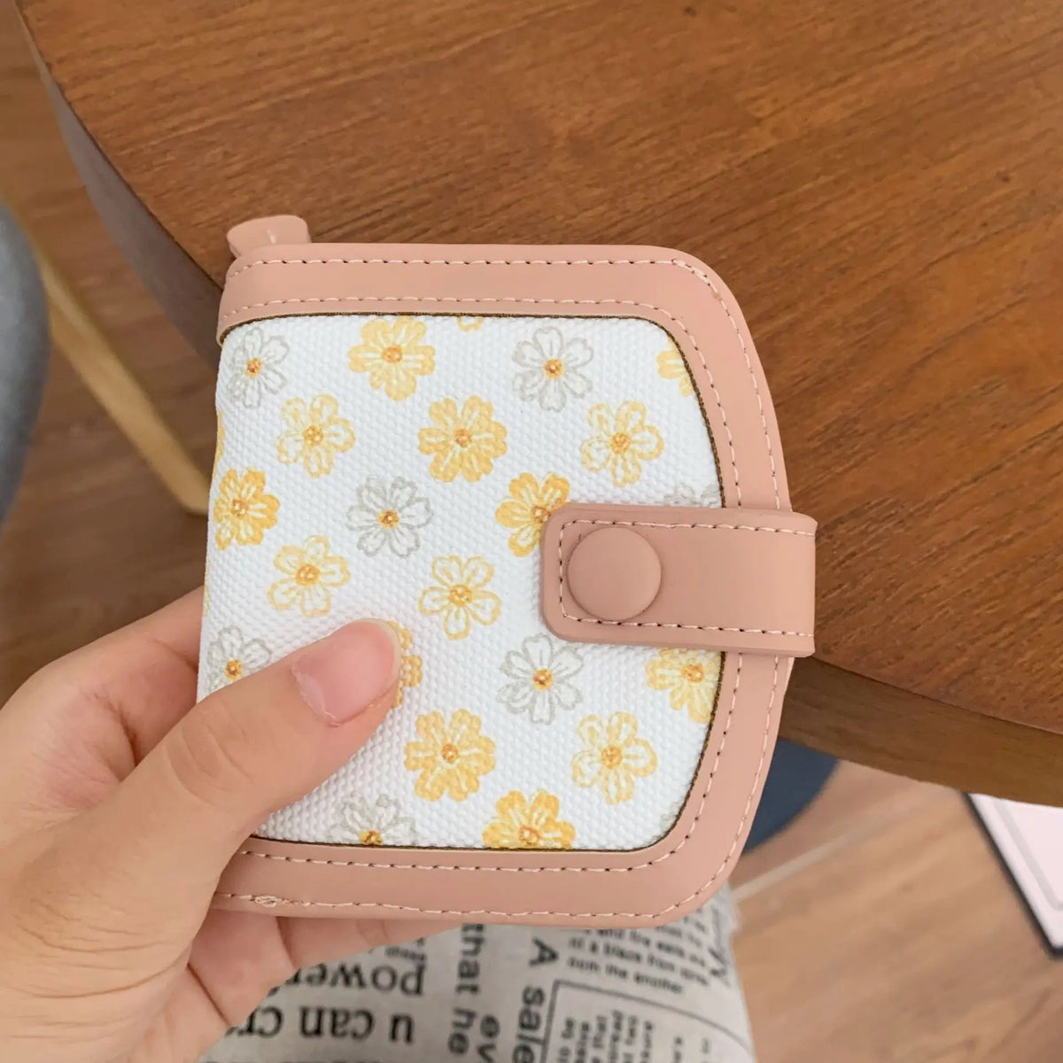 Floral Fashionable Simple Color-Blocking Zipper Buckle