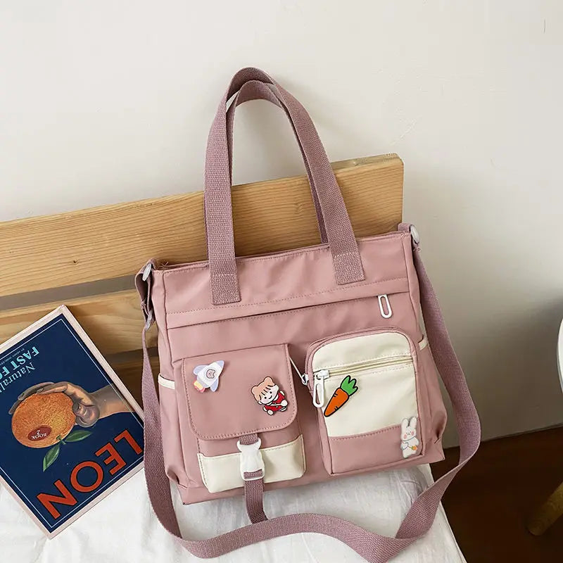 Designer School Handbag Messeng Bag Youth Teen Girls Tote Shoulder Large Capacity Nylon Women