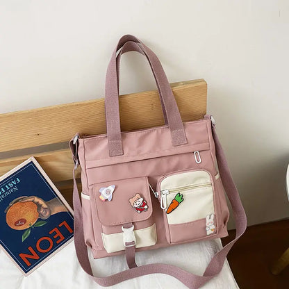 Designer School Handbag Messeng Bag Youth Teen Girls Tote Shoulder Large Capacity Nylon Women