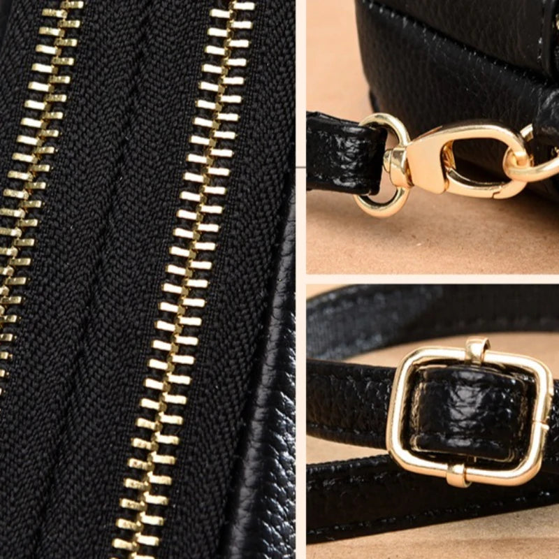 Small Crossbody Bag Sac Main 100 Genuine Leather Women Tote Shoulder Solid Color Clutch Ladies Bags