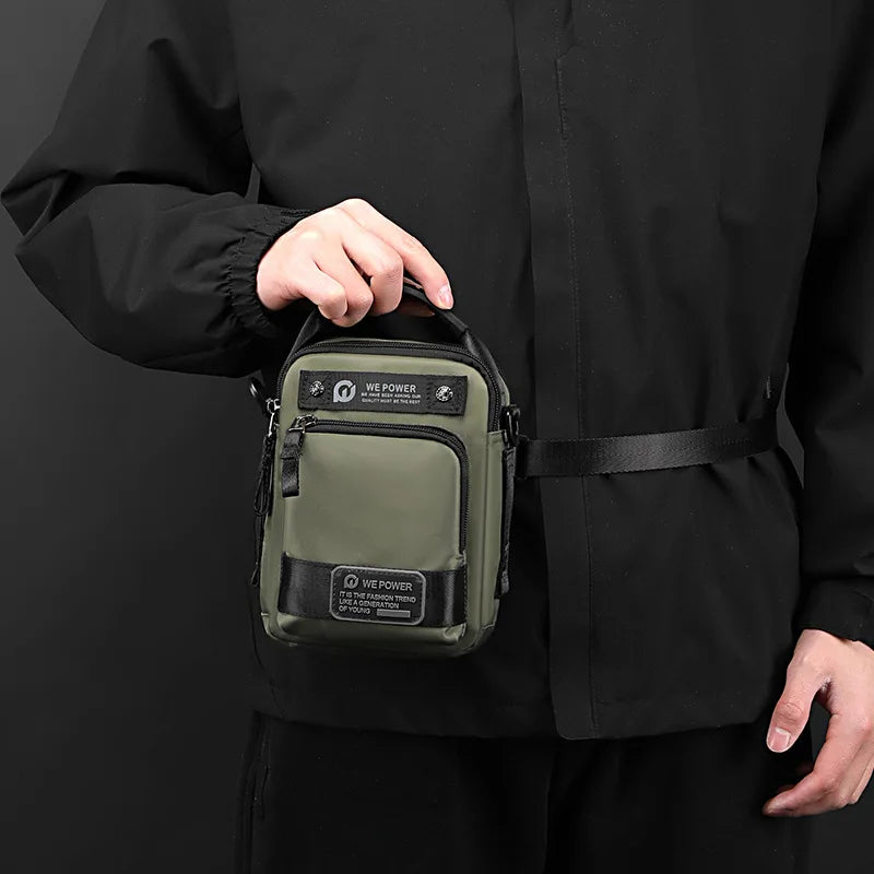 Men S Shoulder Bag Waterproof Outdoor Multifunctional Waist Leisure Cross-Body - Waterproof