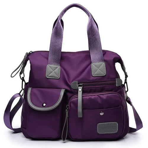 Large Capacity Nylon Tote Bag for Women – Multi-Pocket Crossbody & Shoulder Bag