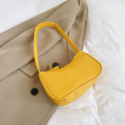 PU Leather Shoulder Bag – Chic Small Square Underarm Bag for Women