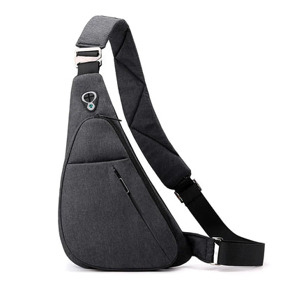 Men S Large-Capacity Single-Shoulder Chest Bag Casual Commuting Small Backpack Reflective Waterproof