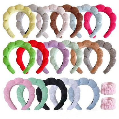 Puffy Spa Headband – Fluffy Terry Cloth Face Wash Hair Hoop