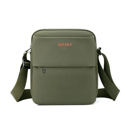 Men S Large-Capacity Single-Shoulder Bag Casual Sports Crossbody Bag Multi-Compartment Commuter