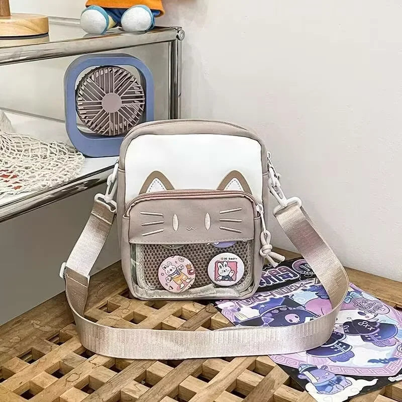 Mini Ita Bag Crossbody – Transparent Window Kawaii Shoulder Bag for Students