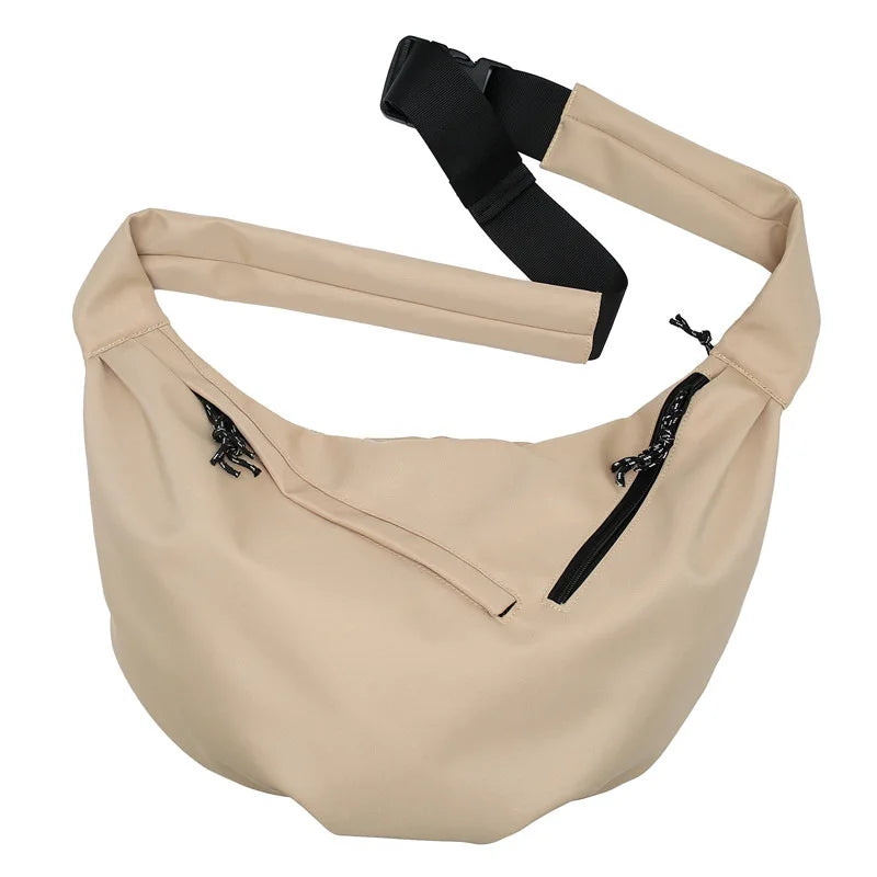 Men S Cross-Body Leisure Sports Dumpling Bag Women One-Shoulder Canvas Satchel