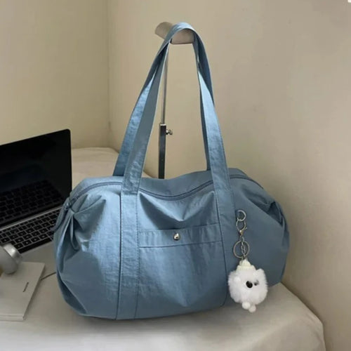 Women S Large Capacity Nylon Travel Duffle Bag Lightweight Waterproof Weekender Tote Gym Sports