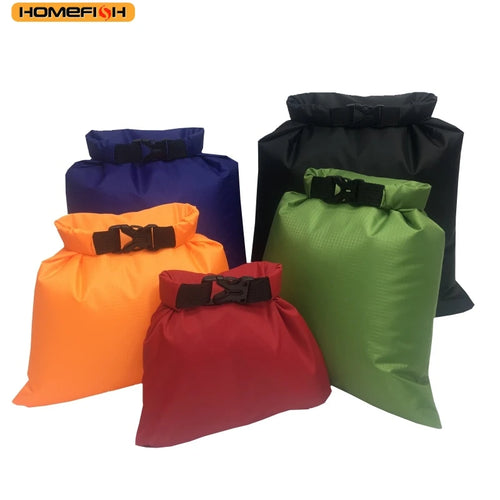 Homefish 5pcs Waterproof Dry Bag Camping Drifting Hiking Swimming Rafting Kayaking River Trekking