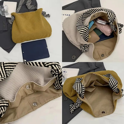 Velvet Shoulder Bag for Women – Soft Wide Strap Casual Handbag