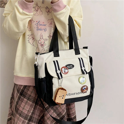 Oxford Shoulder Bag Cute Tote Bag Cartoon Handbag Purse