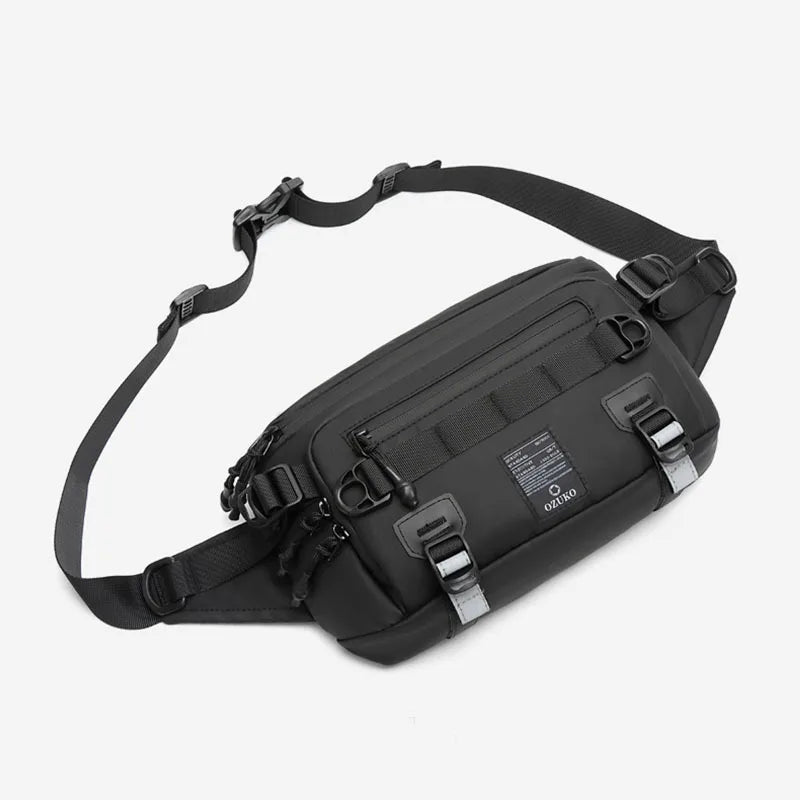 Men S Single-Shoulder Crossbody Bag Outdoor Waterproof Oxford Fabric Large-Capacity Multi-Functional
